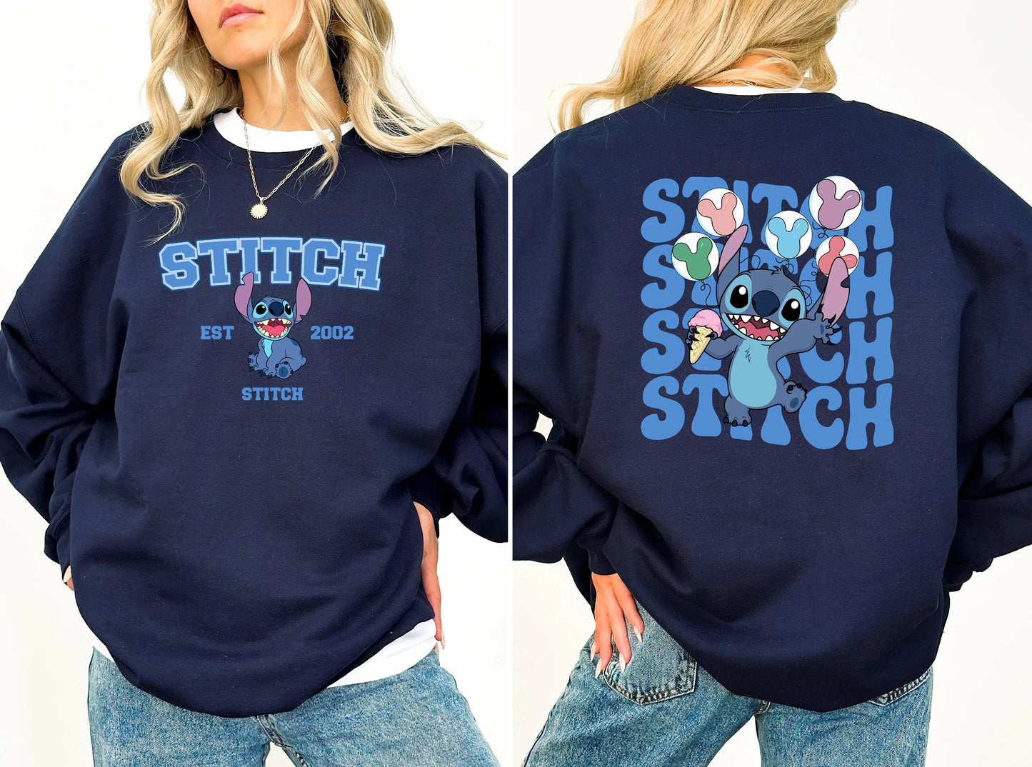 Stitch Est. 2002 Sweatshirt Stitch Sweatshirt Stitch Balloons Sweatshirt Stitch Snacks Sweatshirt Hoodie Stitch Lover