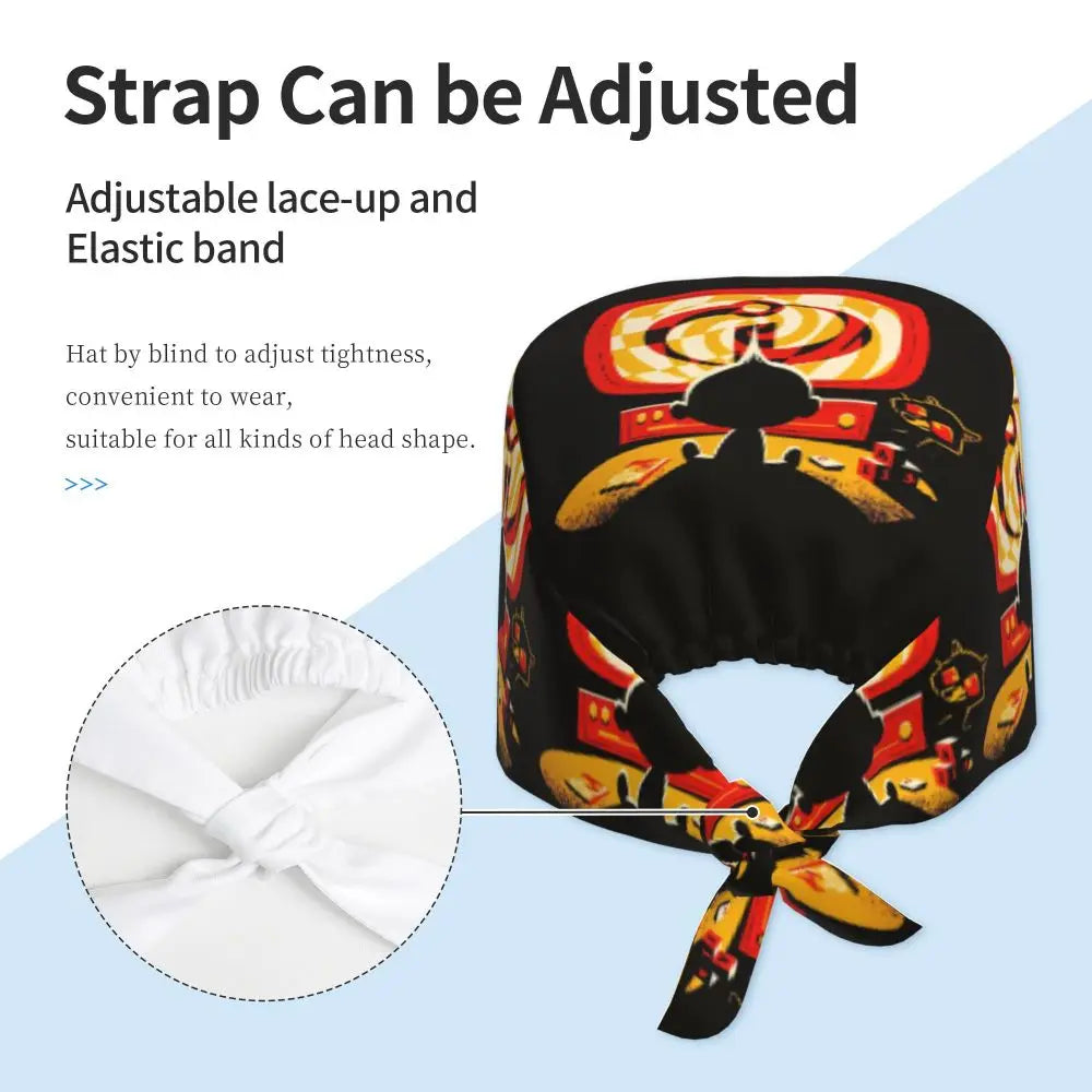 Custom The Incredibles Medical Staff Scrubs Hat Men Women Superhero Anime Doctor Nursing Surgical Cap Scrub Caps