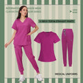 Surgical Uniforms Woman Scrub Set Medical Nurse Beauty Salon Workwear Clinical Scrubs Top Pants Spa Doctor Nursing Clinical Suit