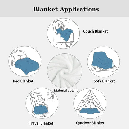 Blue Stitch blanketMulti-purpose blanket suitable for office, living room, bedroom, camping and traveling.