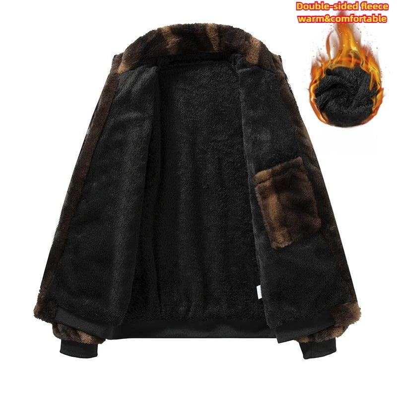 Cozy Winter Fleece Jacket, Convertible Collar Hood to Shield from Wind, Plush Lined for Warmth