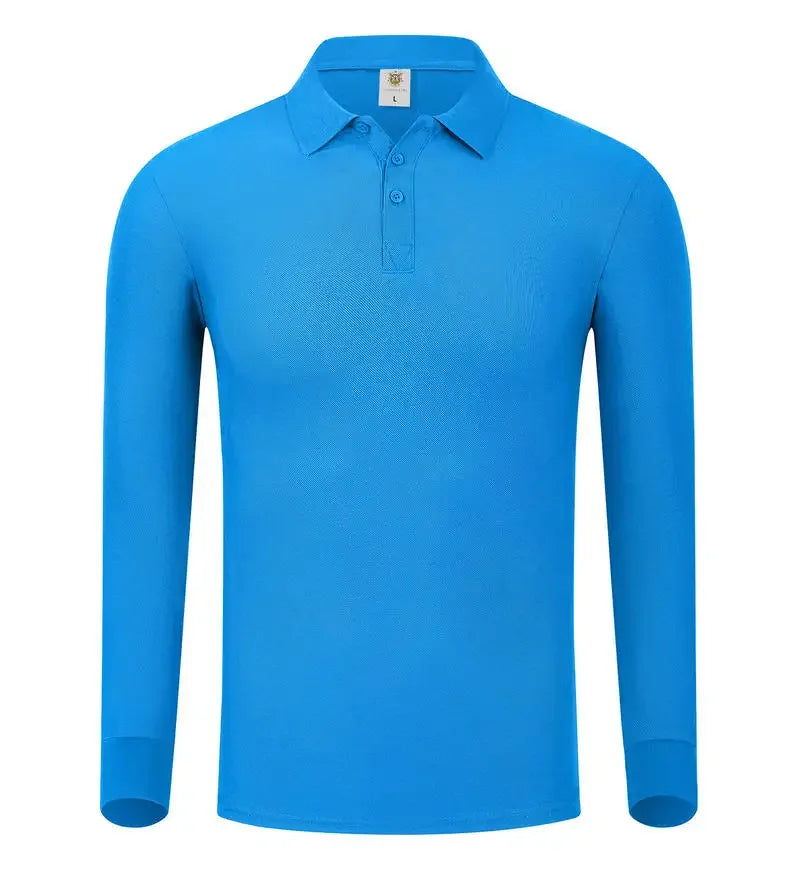 S-7XL Fashion Sportswear High Quality New-Design Men's Polos Shirts Long Sleeve 100% Cotton Casual Polos Customized Your LOGO