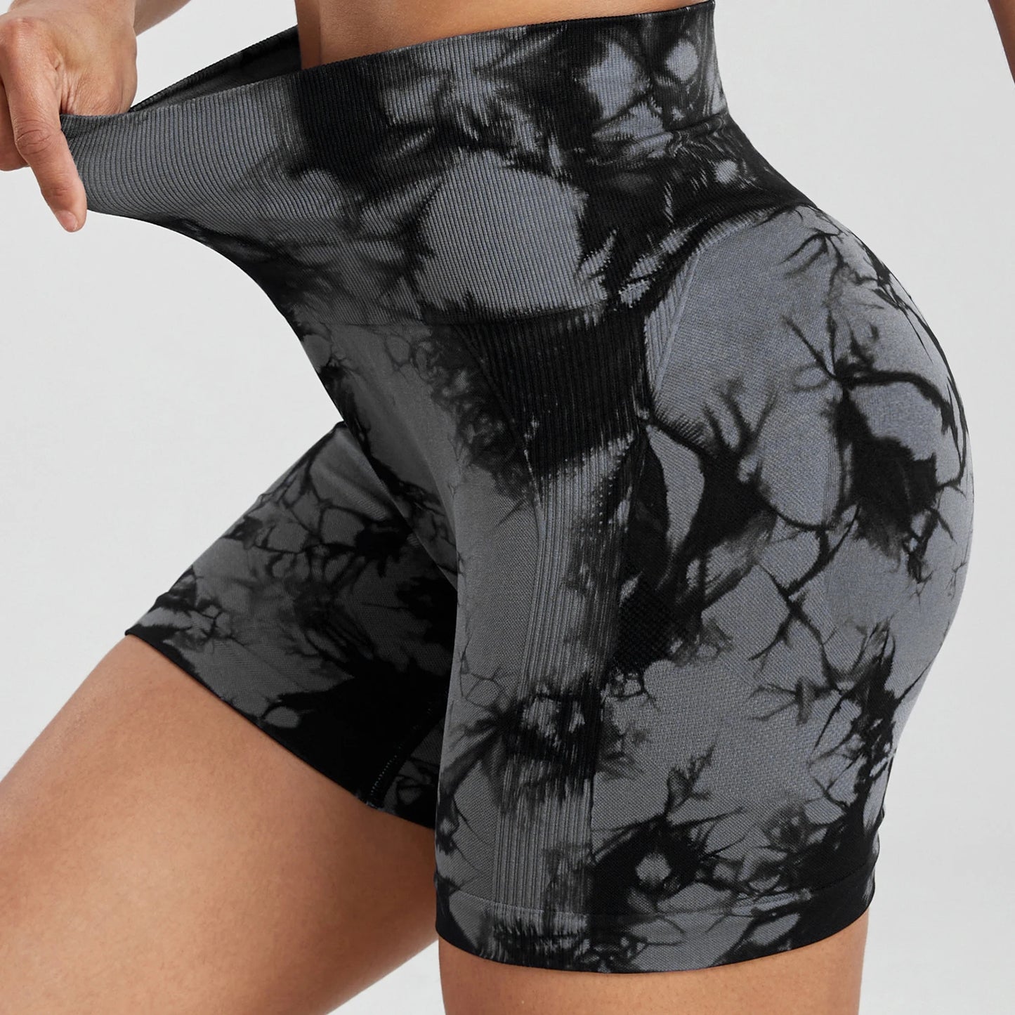 Tie Dye Summer Shorts Woman Fitness Seamless High Waist Sport Shorts Running Outdoors Skinny Shorts Activewear Running Outdoors