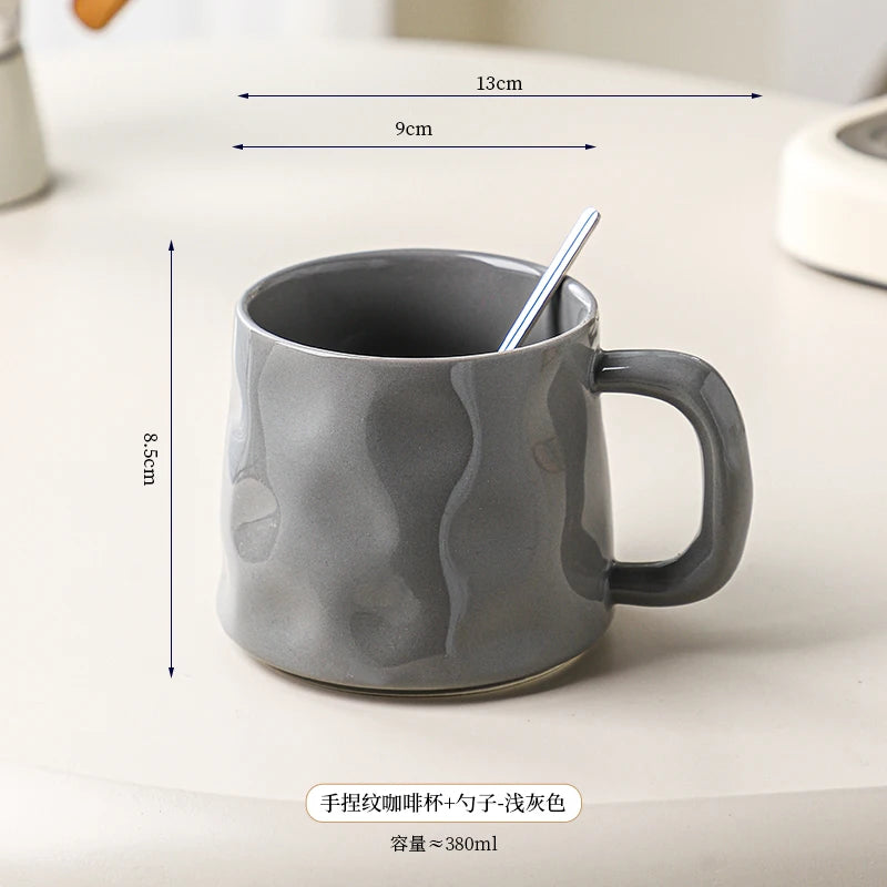 High-value Coffee Cups Large-capacity Mugs for Household Use, Afternoon Tea Cups, High-quality Coffee Special Cups, Lattes.