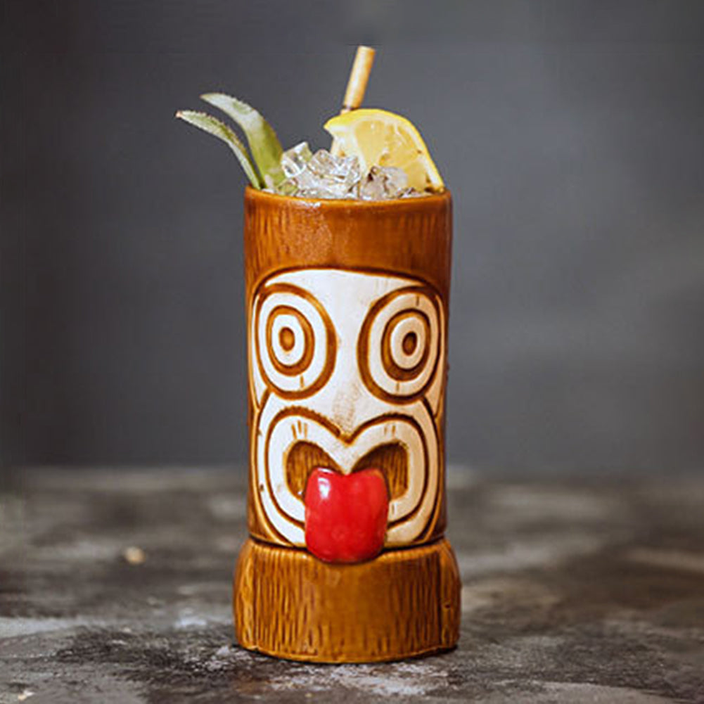 Hawaiian Cocktail Cups Creative Style Ceramic Mug Beer Beverage Tiki Mug Wine Mug Bar Tools Home Bar Party Drinkware Cups