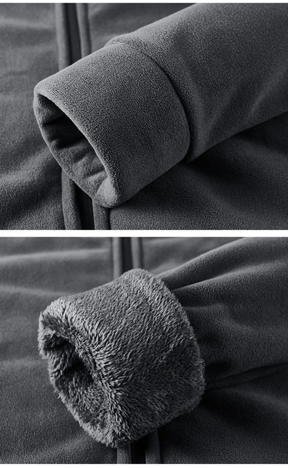 Winter Men Fleece Warm Jackets Mens Windproof Thick Jackets Parkas Coats Men Hooded Casual Outwear Jacket