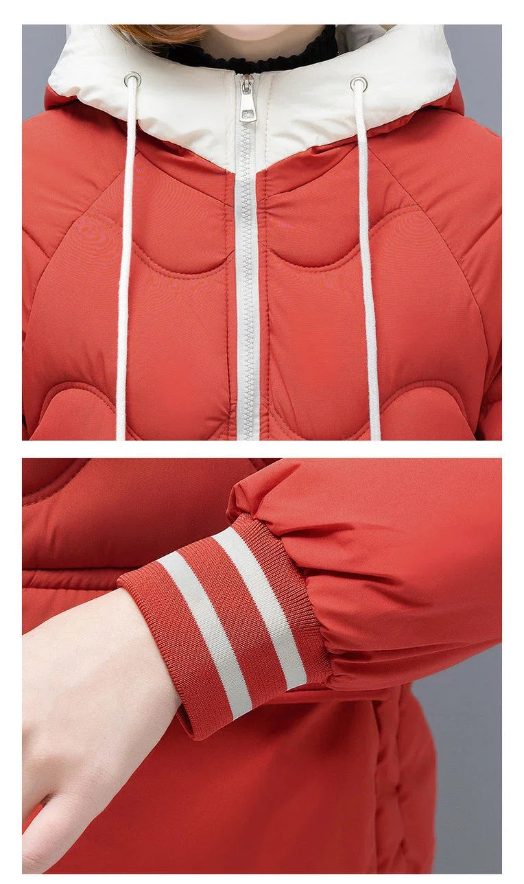 Long Winter Jacket Women Down Cotton Coats New Cotton Padded Puffer Parka Coat Women Hooded Outwear Thicken Warm Jacket 4XL