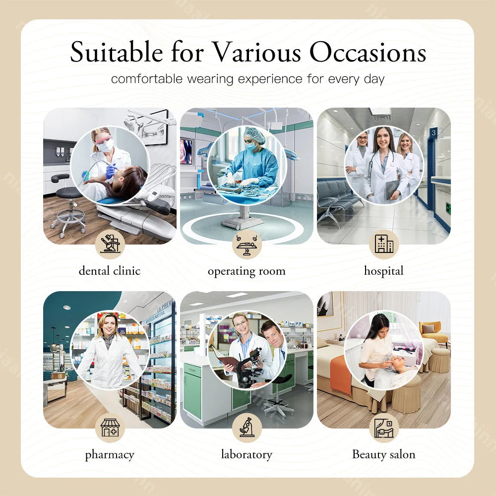 Niaahinn Surgical Uniforms Women Scrub Set Medical Nursing Workwear Dental Clinic Doctor Scrubs Tops+Pants Spa Work Unifrom Suit