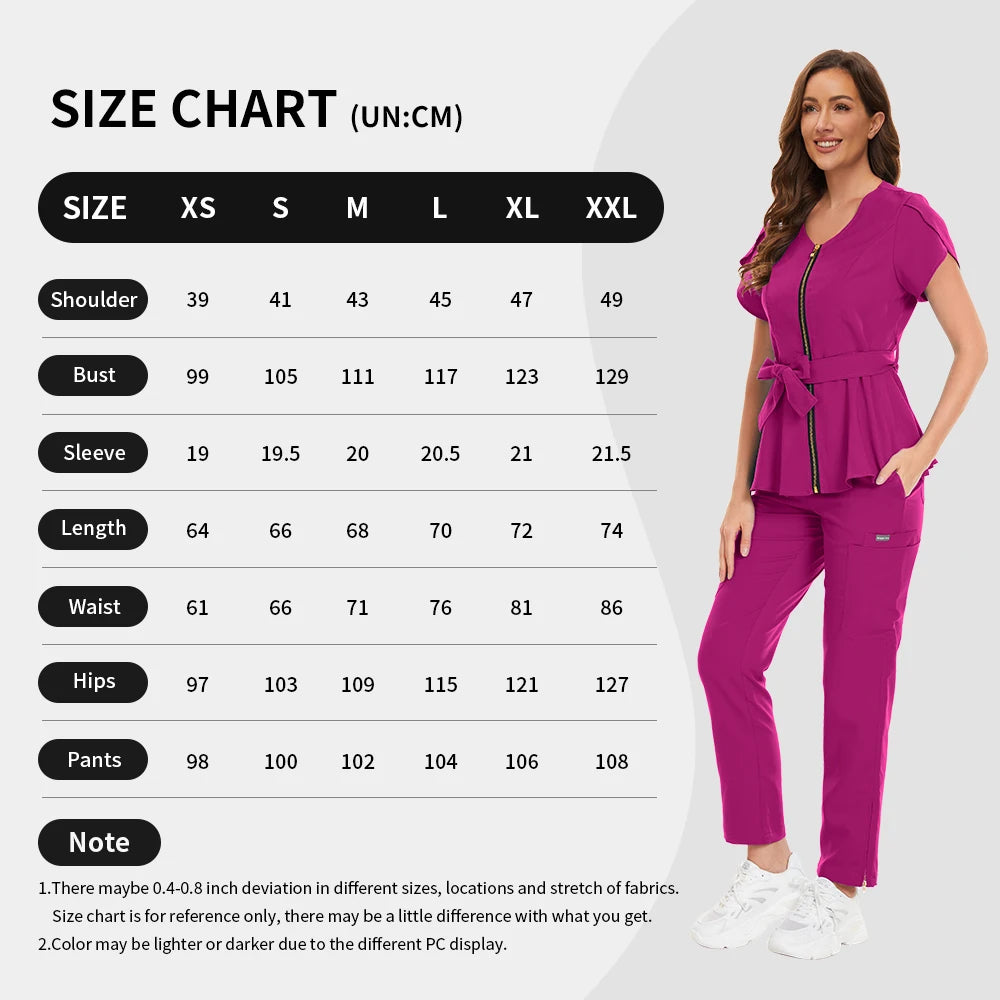 Medical Scrub Set Hospital Staff Uniform Doctor Nurse Surgical Uniforms Woman Pet Grooming Healthcare Nursing Scrub Articles Set