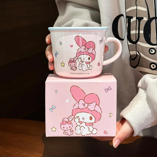 Cartoon Ceramic Mug Cup 340ML with Cute Cartoon Pattern Coffee Milk Tea Drinkware for Couple Friend Children's Gifts