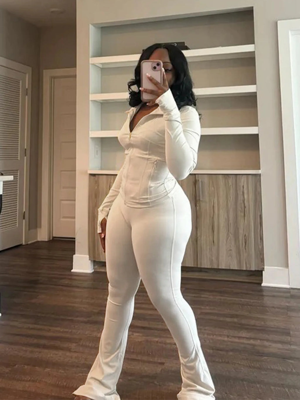 HLJ&GG Casual Solid Sporty Two Piece Sets Women Zipper Long Sleeve Slim Top And Skinny Pants Outfits Spring New 2pcs Tracksuits