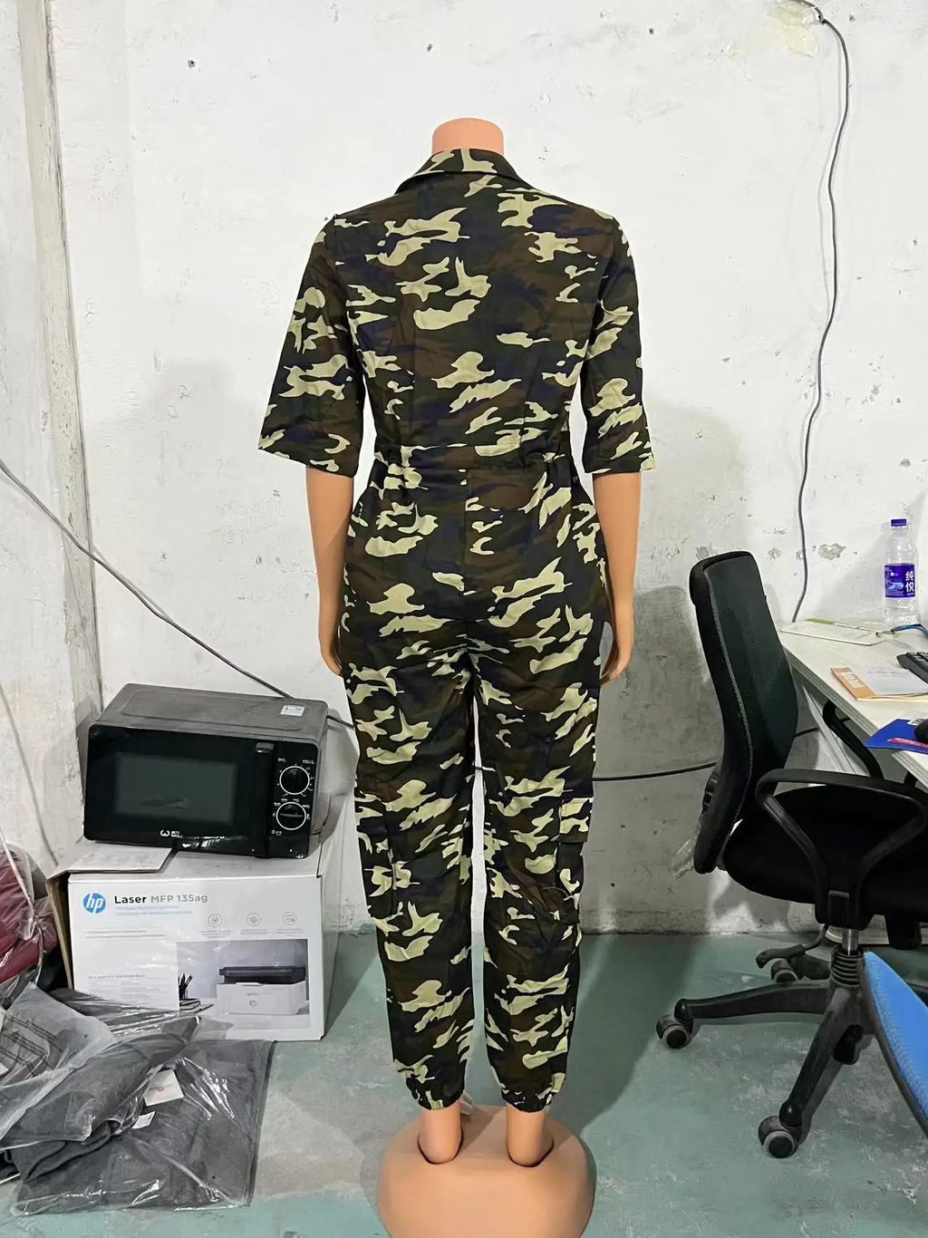 Fashion Jumpsuits for Woman 2025 Summer Camouflage Print Zipper Pocket Design Casual One Pieces Jumpsuit Streetwear Y2K Clothing