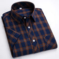 Plus Size 8XL 7XL New Men's Shirts Short Sleeve Cotton Plaid Shirt Summer Fashion Thin Soft Classic Basic Casual Male Clothing