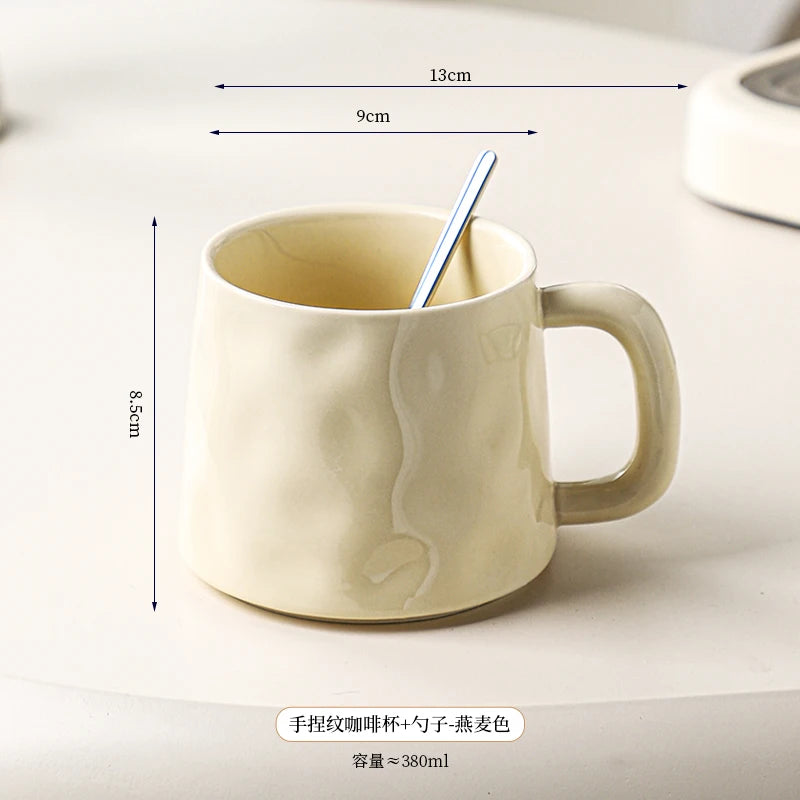 High-value Coffee Cups Large-capacity Mugs for Household Use, Afternoon Tea Cups, High-quality Coffee Special Cups, Lattes.