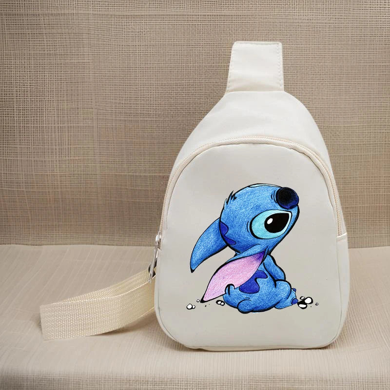 Stitch Crossbody Bag, Stylish Casual Sling Chest Bag, Small Shoulder Bag, Cartoon Print Coin Purse Everyday for Daily Travel Use