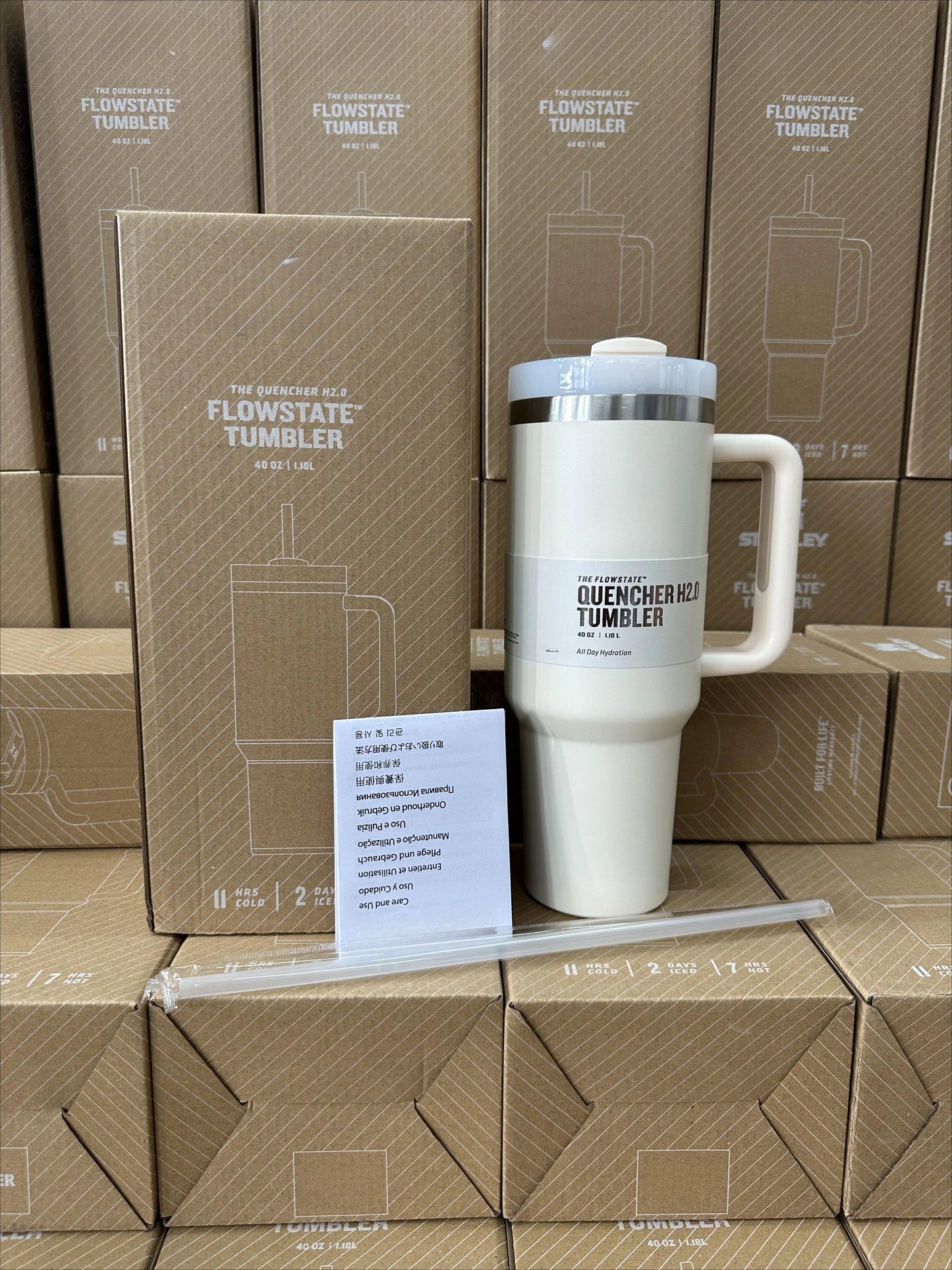 40oz Stainless Steel Vacuum Mug Double-Wall Insulated Travel Cup with Handle Straw Lid for Hot And Cold Beverages