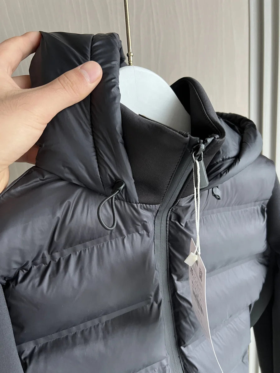 Winter New Arrival  Women's Lightweight Warm Down Jacket with Long Sleeves and Zippered Hooded Sports Coat