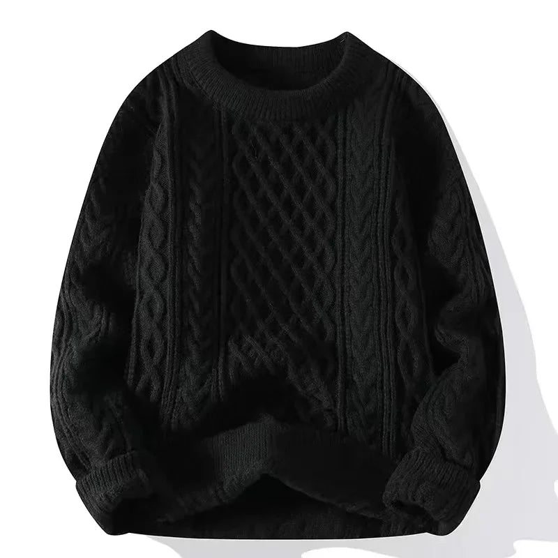 Winter Men's Sweater Men Clothing Striped Sweater Men Casual Streetwear Pullover O-Neck Sweaters Men