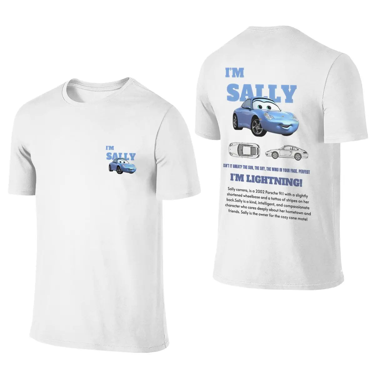Romantic Lightning Mcqueen And Sally Matching T Shirt Outfits Double-Side Print Sally Mcqueen tshirt Tees for Couple Gifts