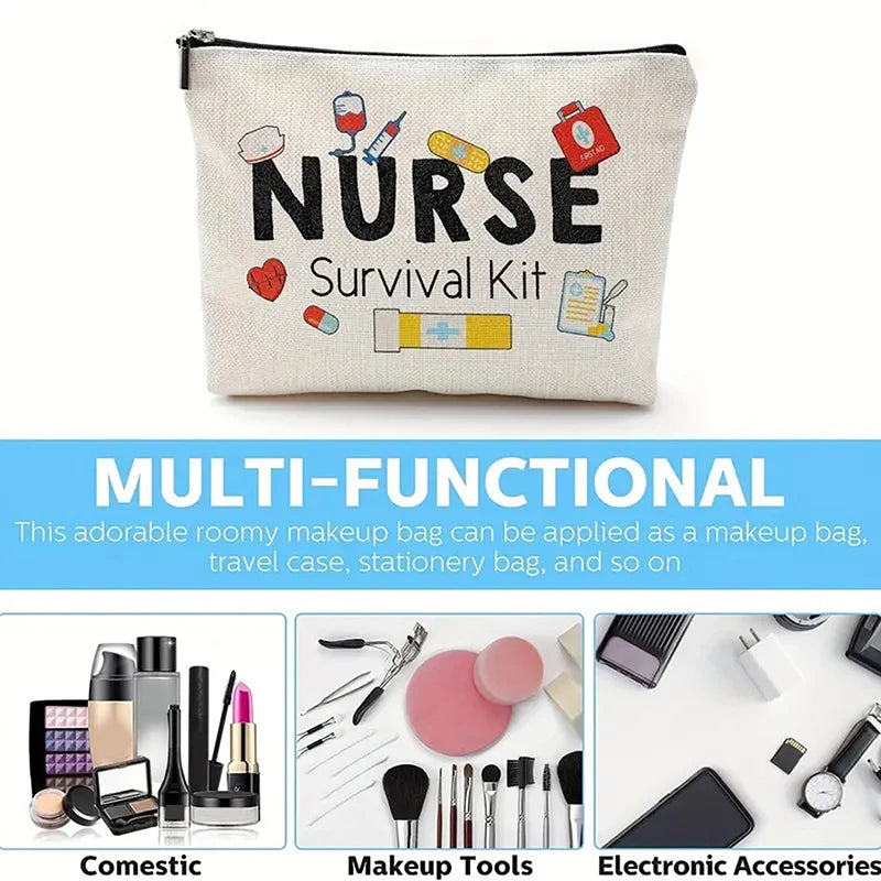 Nurse Makeup Bag Gift Emergency Room Nurse Zipper Bag ICU NurseGift Nurse Appreciation Cosmetic Bag Nurse Graduation Gift