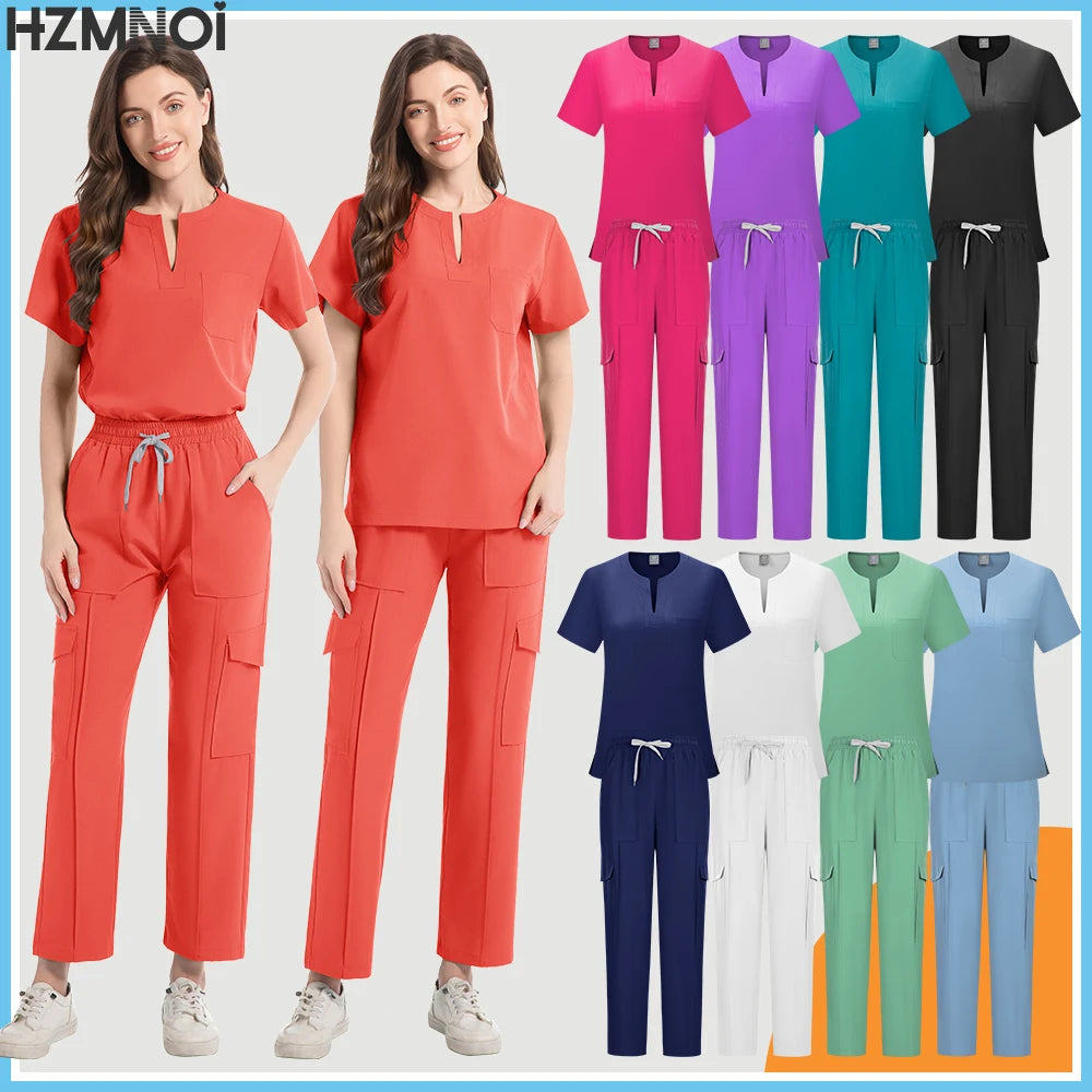 Women Scrubs Nurse Accessories Medical Uniform Unisex Slim Fit Comfort Clinical Women Operating Room Work Uniform Jogger Suit
