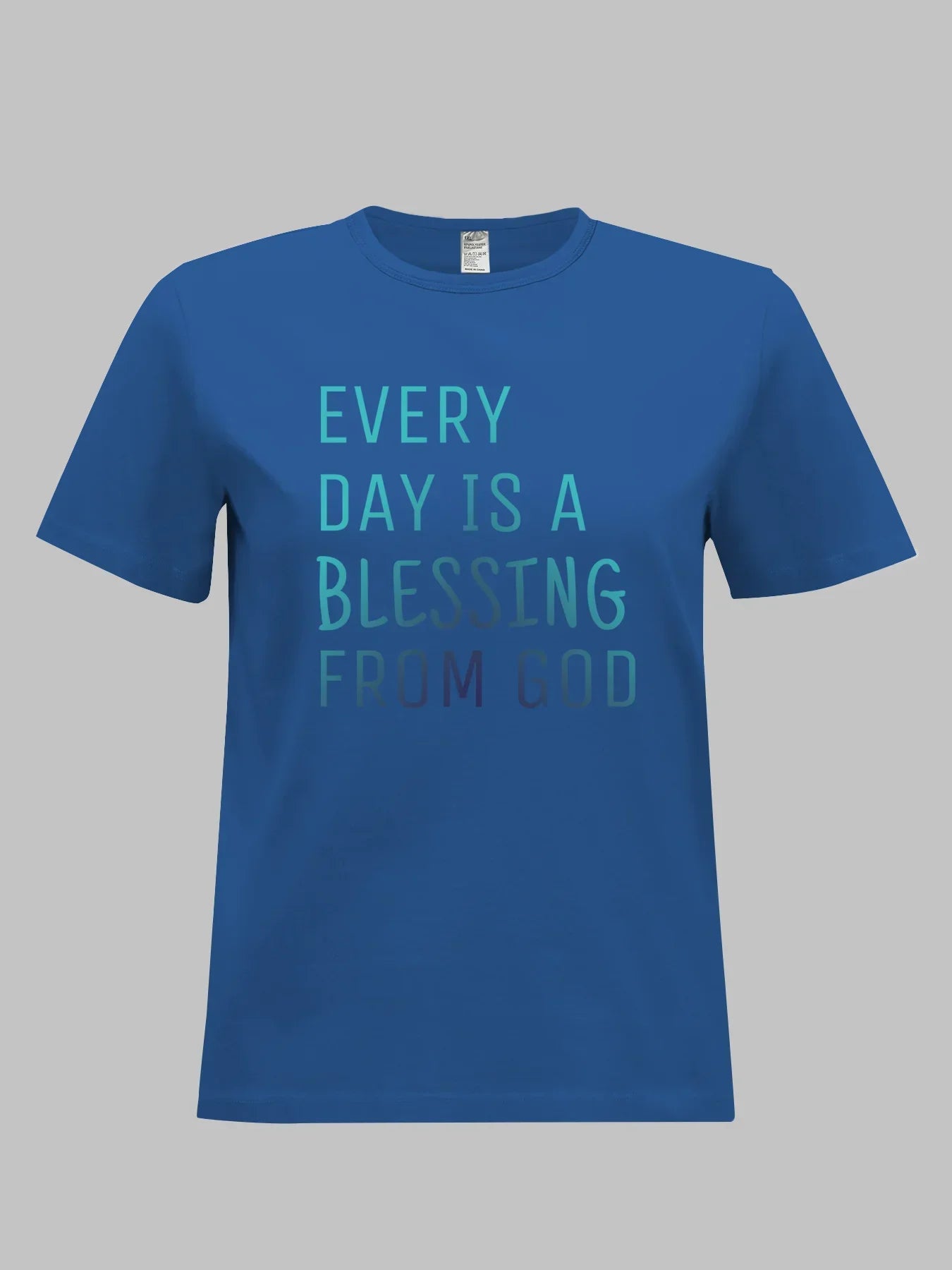 Women Plus Size Clothing Summer Round Neck Short Sleeve Printed Letter Casual BLESSING Plus Size T-Shirts Y2k Top