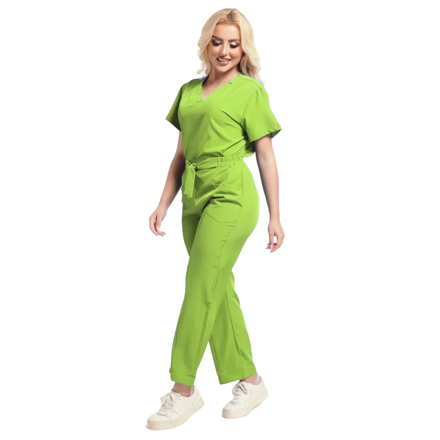 Plus Size New Style Working Scrubs Set Women Pet Nurse Uniforms Solid Color Beauty Salon Work Uniforms Medical Uniforms Workwear