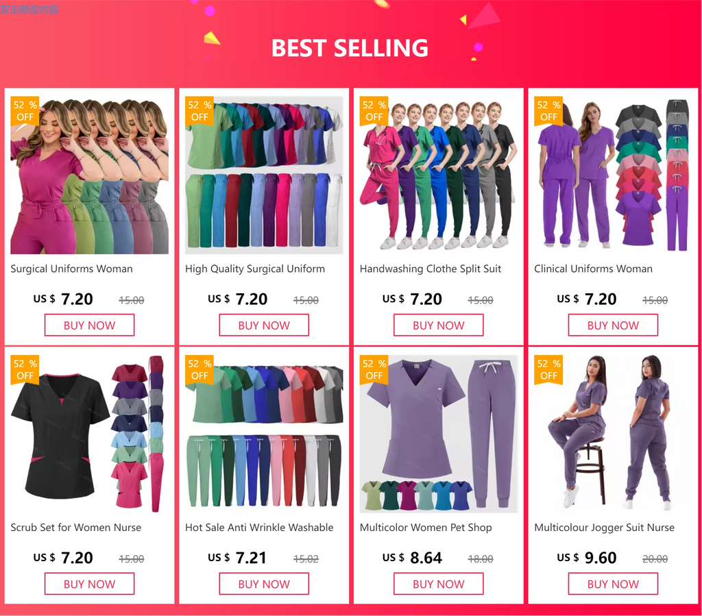Doctor Nursing Uniforms Multicolour Jogger Suit V-neck Tops Pocket Pants Nurse Scrubs Set New Medical Clinical Clothes Women Men