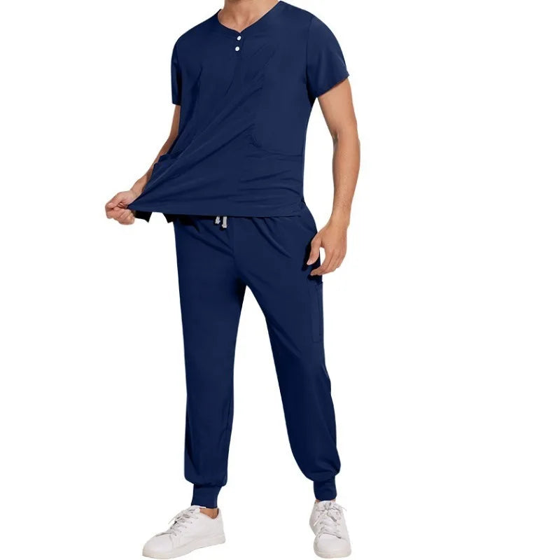 Frosted Suit Uniforms for men's Hospital Gowns Pharmacy Beauty Work Clothes