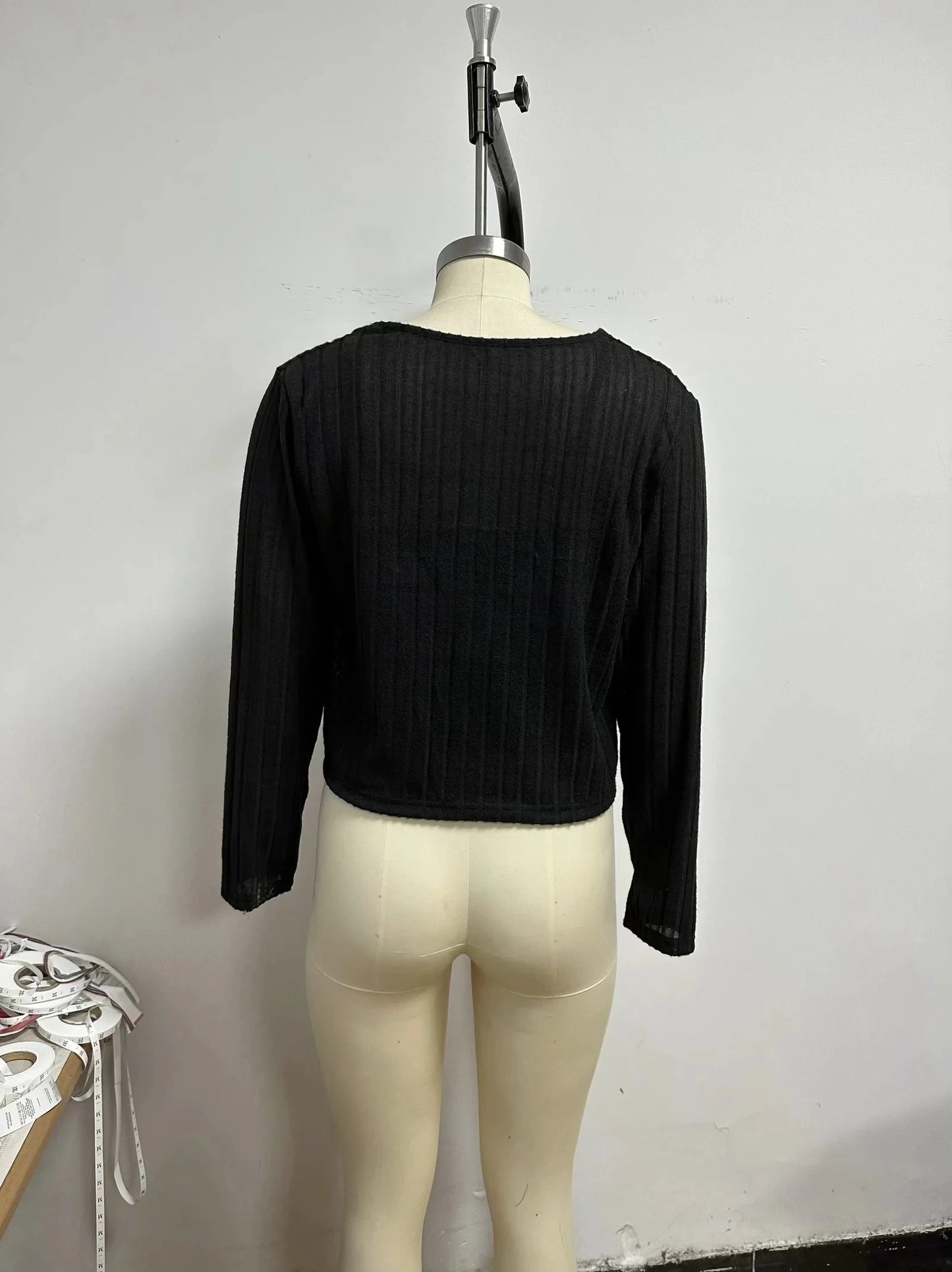 Womens Solid Button Front Jacket & Bodycon Dress