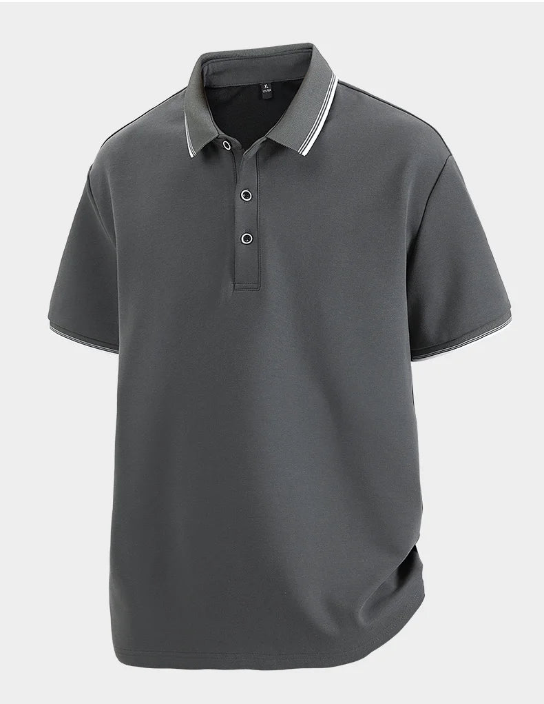 Oversized Men 7XL Polo Shirt 8XL 2025 Summer 95% Cotton Breathable Short Sleeve Collar Business Shirt Golf Man Top Clothes