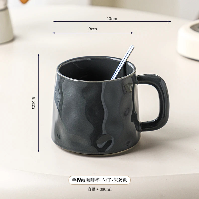 High-value Coffee Cups Large-capacity Mugs for Household Use, Afternoon Tea Cups, High-quality Coffee Special Cups, Lattes.