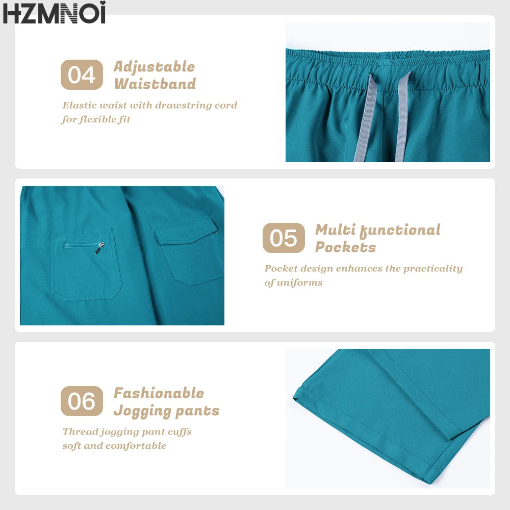 Medical Uniforms Scrubs Sets Women Hospital Surgical Uniforms Short Sleeve Top Pant Nursing Accessories Doctors Clothes Workwear