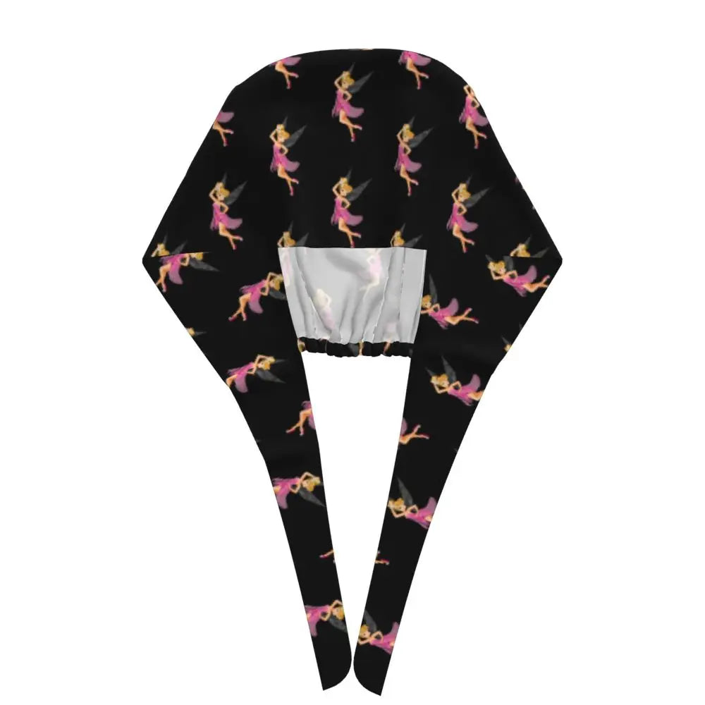 Custom Tinker Bell Breathable Nursing Work Cap Surgical Scrub Caps Unisex Nurse Medical Cap Cartoons Scrubs Hat Medical Surgical