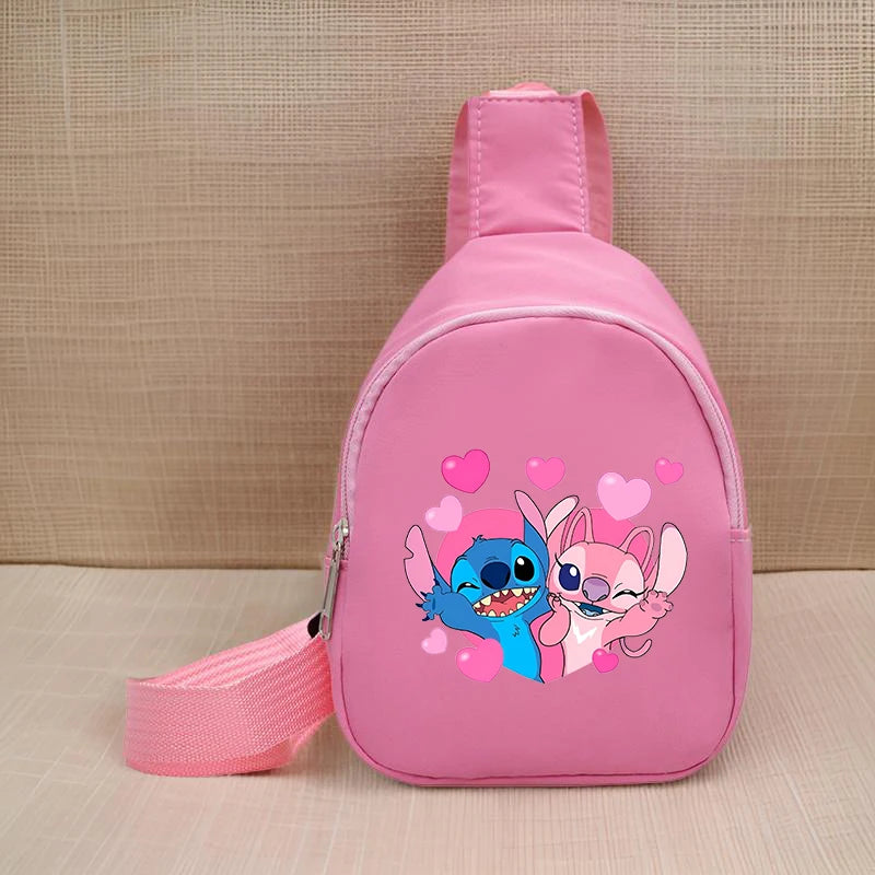 Stitch Crossbody Bag, Stylish Casual Sling Chest Bag, Small Shoulder Bag, Cartoon Print Coin Purse Everyday for Daily Travel Use