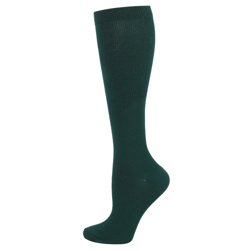 Compression Stockings Blood Circulation Promotion Slimming Compression Socks Anti-Fatigue Comfortable Solid Color Socks