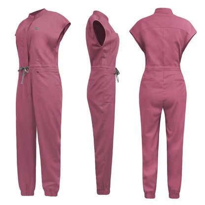 New Nurse Clothing Jumpsuits Medical Surgical Coverall Uniforms Beauty Salon SPA Clinic Pet Scrub Workwear High Quality Bodysuit
