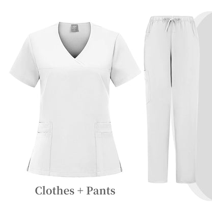 High quality color doctor nurse uniform scrubbing set Medical clothing Beauty salon work quick drying women's medical