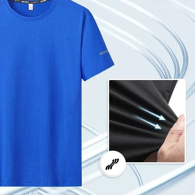 Plus Size T-shirt for Men 6XL/7XL Summer Quick Drying Tees Oversized Round Neck Short Sleeve T-shirt Big Size 110-175kg