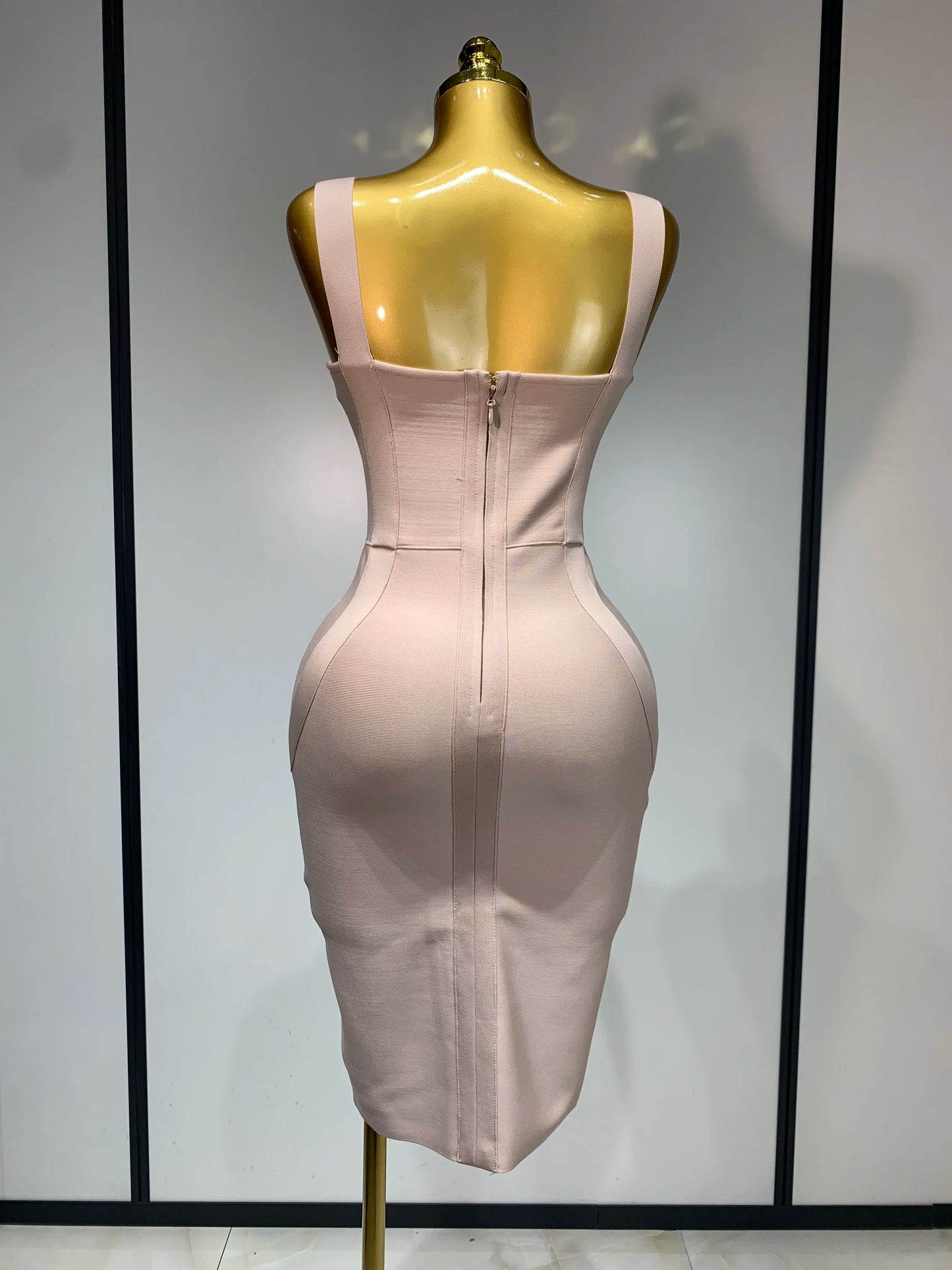 Women Sexy High Quality Celebrity Elegant Blue Bodycon Stretch Bandage Dress Nightclub Party Dress Luxury Birthday Vestidos