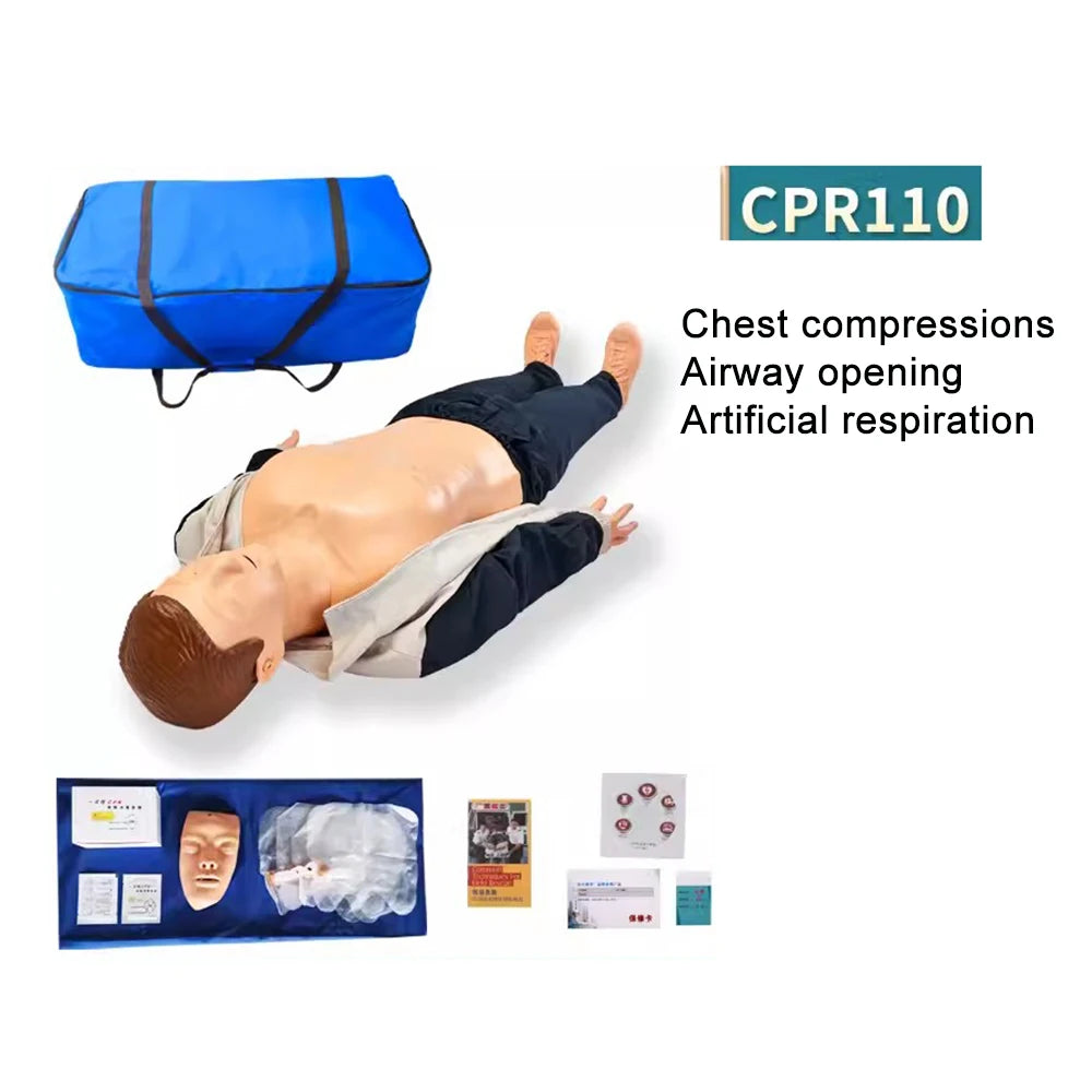 Cardiopulmonary Resuscitation Simulated Human CPR Cardiac Emergency Nursing Training Dummy Whole Body Model