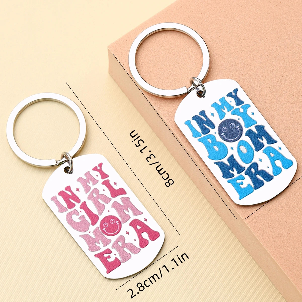 Mom Birthday Gifts from Son Daughter First Time Best Pregnant Mom ever Gift Idea Boy Girl Mom Era Keychain