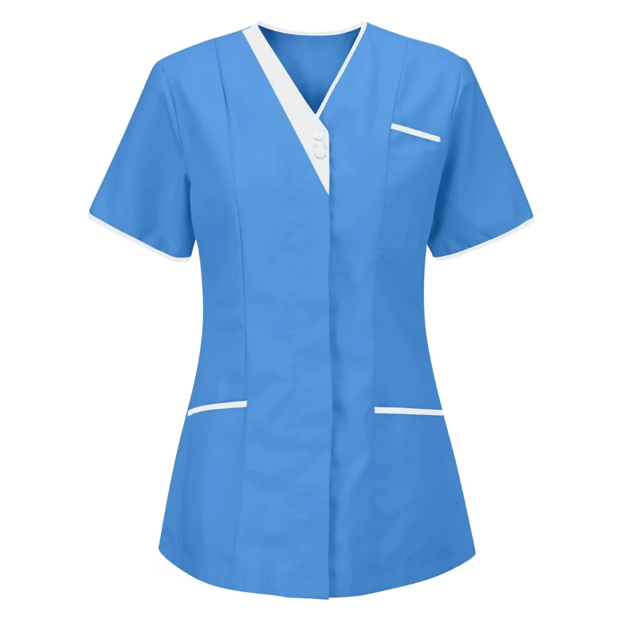 Custom Nurse UniformScrubs Tops Short Sleeve Pocket Clinic Nursing Scrub Tops Healthcare Carer Tunic Design Print Logo