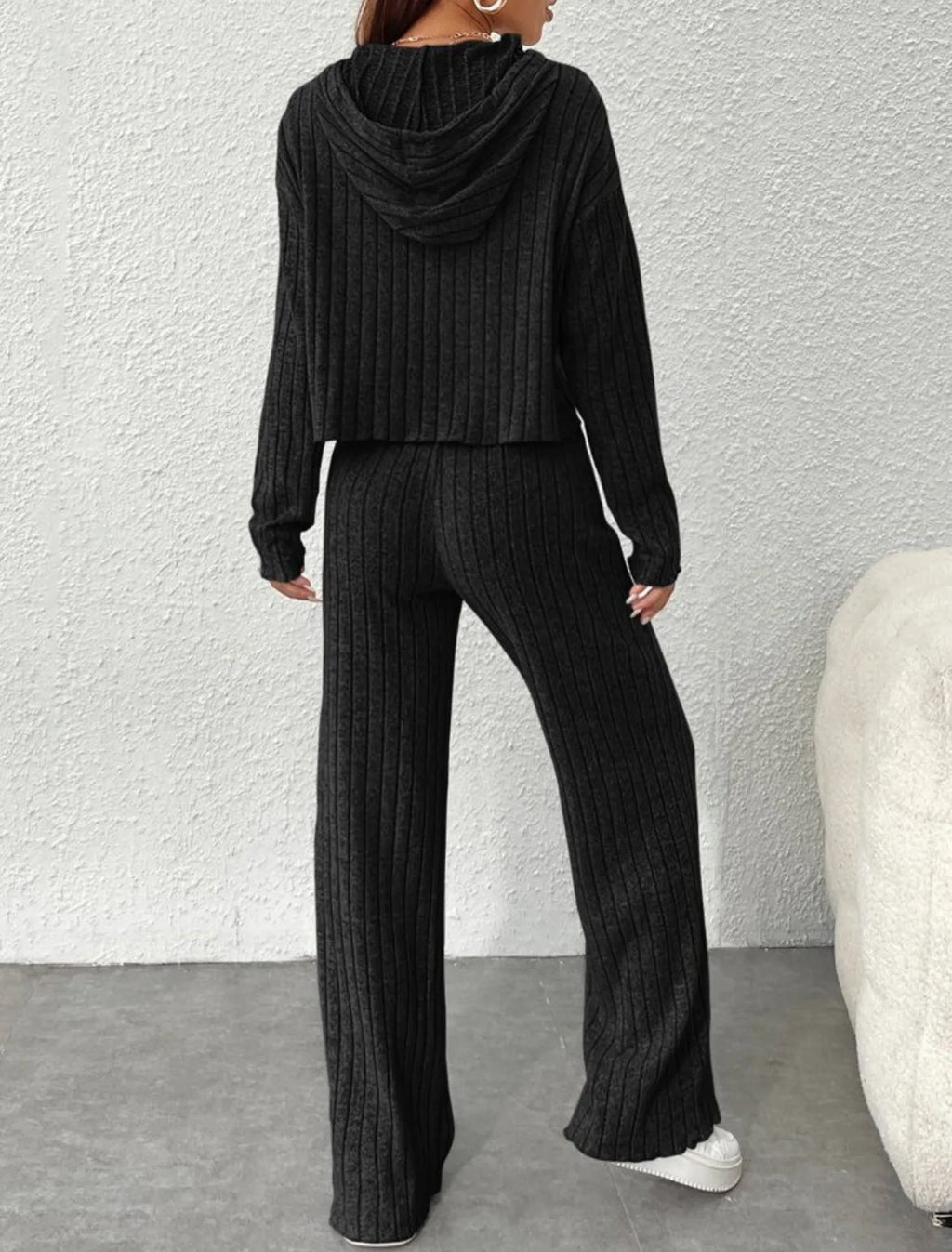 Fashion Long Sleeve Knitted Pant Sets Women Autumn Winter Home Casual Comfortable 2 Piece Sets Women Outfit  Two Piece Set