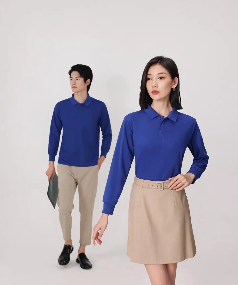 S-7XL Fashion Sportswear High Quality New-Design Men's Polos Shirts Long Sleeve 100% Cotton Casual Polos Customized Your LOGO