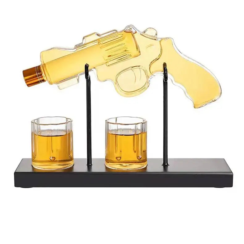 Birthday Gifts for Men Dad Whiskey Gun Decanter Set with Shot Glasses Stocking Stuffers Military Presents dispenser Bar Drinking