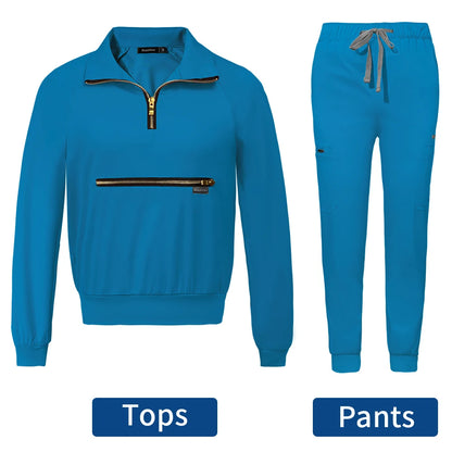 Spring Autumn Scrubs Uniform Hot Sale Custom Logo Long Sleeved Medical Hospital Sets Scrubs Woman Suit Veterinary Nurse Uniforms