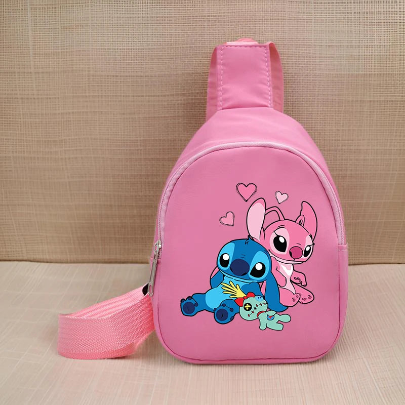 Stitch Crossbody Bag, Stylish Casual Sling Chest Bag, Small Shoulder Bag, Cartoon Print Coin Purse Everyday for Daily Travel Use