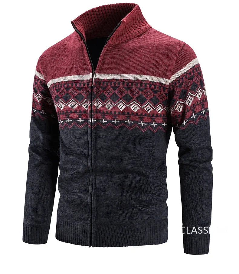 New Winter Men Cardigans Sweatercoats High Quality Male Thicker Warm Casual Cardigans Slim Fit Stand-up Collar Sweaters Size 3XL