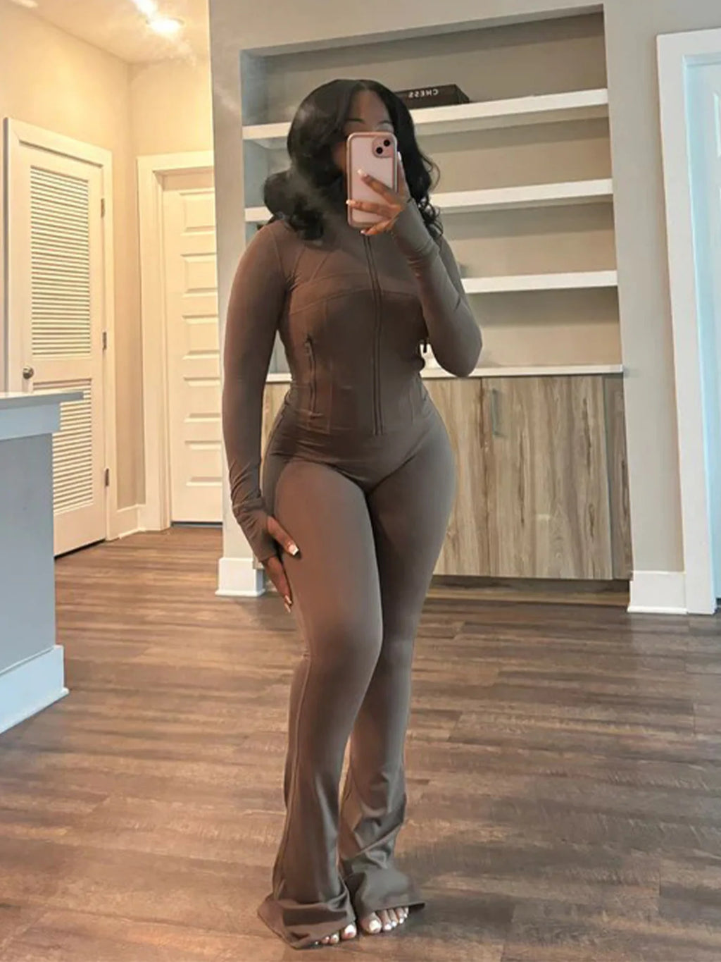 HLJ&GG Casual Solid Sporty Two Piece Sets Women Zipper Long Sleeve Slim Top And Skinny Pants Outfits Spring New 2pcs Tracksuits